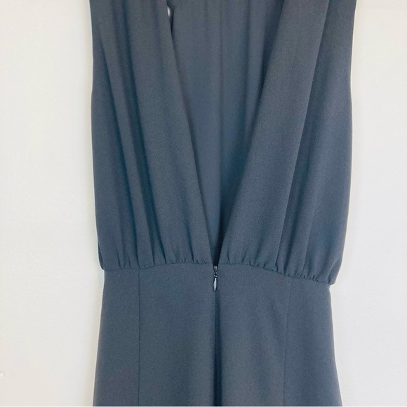 Wilfred Aubrey halter front deep v back black chiffon dress. Size 00 - Picture 7 of 8